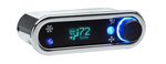 DCC Digital Climate Control - Vintage Air Gen IV - VFD3 Style - Horizontal, Chrome, Blue Display