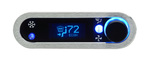 DCC Digital Climate Control - Vintage Air Gen IV - VFD3 Style - Horizontal, Satin Bezel, Blue Display