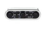 DCC Digital Climate Control - Vintage Air Gen IV 3-Knob, Horizontal, Chrome, Black Alloy, White Display