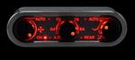 DCC Digital Climate Control - Vintage Air Gen IV 3-Knob, Horizontal, Satin, Black Alloy, Red Display