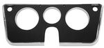 1969-72 Chevrolet Truck Dash Bezel, (3 hole black w/chrome edges)