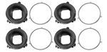 1967-72 Chevrolet Truck Headlamp Buckets & Rings, 8 pieces