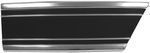 1969-72 Chevrolet Truck Fender Molding with Clips, Lower Rear R/H, Black