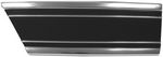 1969-72 Chevrolet Truck Fender Molding with Clips, Lower Rear L/H, Black
