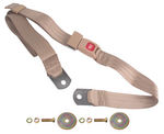 Seat Belt With Push Button, Tan, 60 inch