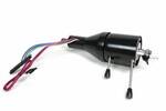 Universal 16" Shorty Tilt Floor Shift Steering Column - Paintable Black