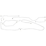 1950 Chevrolet Truck Brake Line Set, SWB 1/2T - 1/4" (7pcs) - Stainless
