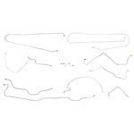 1971 Chevrolet Truck Power Disc Brake Line Set w/ Coil Rear, LWB 1/2T (10pcs) - Stainless