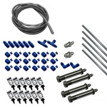 Universal Brake Line Kit, AN Fittings 37 Deg. Single Flare (w/ Through Frame Fittings) - Aluminum