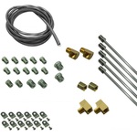 Universal Brake Line Kit, 45 Deg. Double Flare (For Use w/ Through Frame Fittings) - Stainless