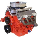 14" Classic Crate Engine, LS3 495 HP, Painted Orange w Chrome 409 Valve Covers