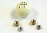 Shift Knob Solid Resin 2" Round Ivory 6 Speed