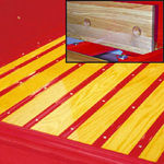 1934-36 CHEVY PINE BED WOOD W/ HIDDEN HOLES - SHORT BED