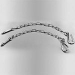 1941-53 Chevy Tailgate Chain assem SST Polished - Stepside-Import