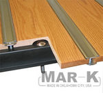 1955-58 Chevy Oak Bed Wood/Strip Kit - w/ Mounting Holes, Aluminum Polished Cameo/Suburban Bed