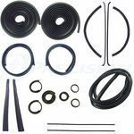 1949-50 Chevy/GMC Truck Complete Weatherstrip Kit w/o Chrome Trim - 5 Window