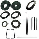 1960-63 Chevy/GMC Truck Complete Weatherstrip Kit w/o Chrome Trim for Non-Metal Framed Glass
