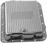 Chrome Steel Transmission Pan 700R4 & 4L60 - Finned Extra Capacity
