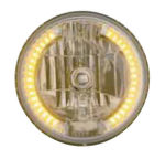 34 LED 7 Crystal Headlight Bulb - Amber