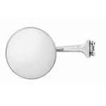 4" Round Stainless Steel Mirror w/ Straight Arm - Regular Flat Mirror Glass