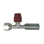 Beadlock O-Ring Fitting with 134a Service Ports NO 6 Reduced Barrier Hose Fitting - Straight with Port
