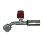 Beadlock O-Ring Fitting with 134a Service Port NO 6 Reduced Barrier Hose Fitting - 45 degree with Port