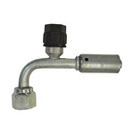 Beadlock O-Ring Fitting with 134a Service Port NO 6 Reduced Barrier Hose Fitting - 90 degree with Port