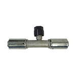 Beadlock O-Ring Fitting with 134a Service Port NO 10 Reduced Barrier Hose Fitting - In-Line with Service Port