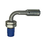 Bulkhead Beadlock Male Fitting - 90 degree NO 8 Reduced Barrier Hose Fitting