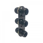 Streamline Black Anodized 3-Way In-Line Bulkhead Plate for AC and Heater 10-10 Male O-Ring