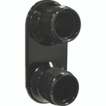 Streamline Black Anodized Aluminum 2-Way Bulkhead Plate for AC 8-10 Male O-Ring