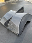1967-72 C10 Hart-Fab Custom Carbon Fiber Inner Fenders, Matte Finish - Single Bead Roll for 20" Wheels