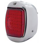 1940-53 Chevrolet Truck LED Tail Light Assembly w/ Red Lens, Chrome  L/H
