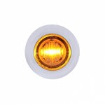 LED DUAL FUNCTION MINI AUX LIGHT w/ SS BEZEL - RED/CLEAR
