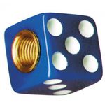 Dice Valve Stem Cap - Blue (Set of 4)