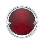 1955-59 Chevrolet Truck Tail Light Assembly w/ Stainless Housing Red Lens - Stepside