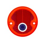 1954-55 1st Series Chevrolet Truck Tail Light Lens Red w/ Blue Dot, Plastic